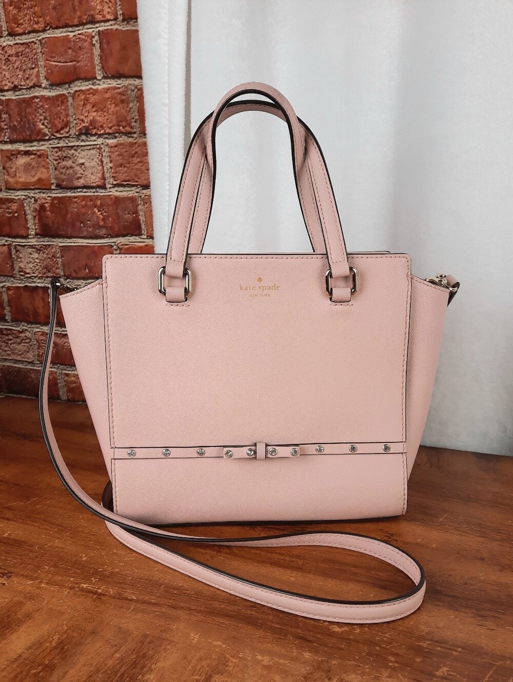 Kate Spade Genuine Leather Pink Satchel Bag